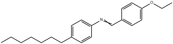 p-乙氧基苄烯-p-庚基苯胺, 39777-17-8, 结构式
