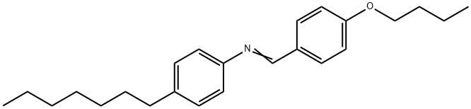 P-ブトキシベンジリデンP-ヘプトイルアニリン 化学構造式