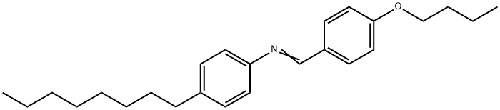 N-(4-ブトキシベンジリデン)-4-オクチルアニリン 化学構造式