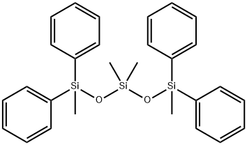 1,1,5,5-テトラフェニル-1,3,3,5-テトラメチルペンタントリシロキサン 化学構造式