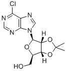 6-氯-9-beta-D-(2,3-异亚丙基)呋喃核糖基嘌呤 结构式