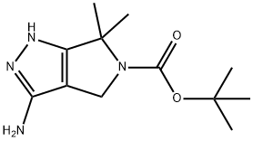 3-氨基-6,6-二甲基吡咯并[3,4-C]吡唑-5(1H,4H,6H)-甲酸叔丁酯, 398491-61-7, 结构式