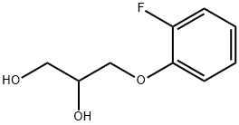 3-(2-フルオロフェノキシ)-1,2-プロパンジオール 化学構造式