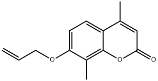 4,8-ジメチル-7-(2-プロペニルオキシ)-2H-1-ベンゾピラン-2-オン 化学構造式