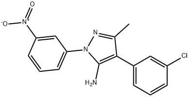 4-(3-chlorophenyl)-3-methyl-1-(3-nitrophenyl)-1H-pyrazol-5-ylamine Structure