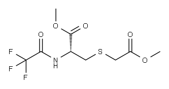 S-(2-Methoxy-2-oxoethyl)-N-(trifluoroacetyl)-L-cysteine methyl ester Structure