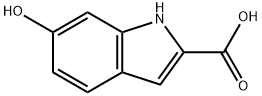 6-ヒドロキシインドール-2-カルボン酸 化学構造式