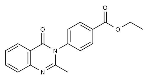 ETHYL 4-(2-METHYL-4-OXOQUINAZOLIN-3(4H)-YL)BENZOATE 结构式