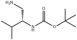 Carbamic acid, [(1R)-1-(aminomethyl)-2-methylpropyl]-, 1,1-dimethylethyl ester Structure