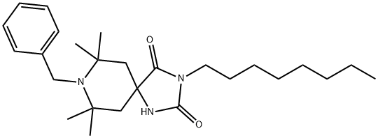 8-benzyl-7,7,9,9-tetramethyl-3-octyl-1,3,8-triazaspiro[4.5]decane-2,4-dione Structure