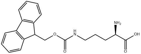 N5-[(9H-FLUOREN-9-YL METHOXY)CARBONYL]-D-ORNITHINE Structure