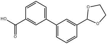 3-(1,3-Dioxolan-2-yl)biphenyl-3-carboxylic acid Structure