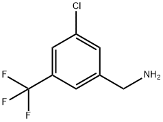(3-クロロ-5-(トリフルオロメチル)フェニル)メタンアミン 化学構造式