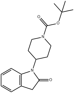 4-(2-オキソインドリン-1-イル)ピペリジン-1-カルボン酸TERT-ブチル 化学構造式