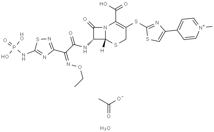 ceftaroline fosamil acetate monohydrate Structure