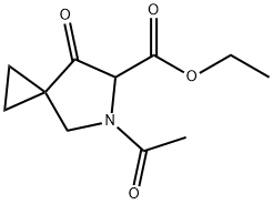 ethyl 5-acetyl-7-oxo-5-azaspiro[2.4]heptane-6-carboxylate Structure