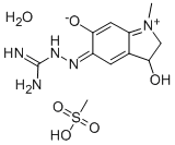 アドレノクロムモノアミノグアニジン·メタンスルホン酸塩 化学構造式