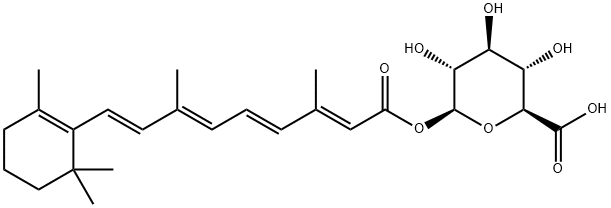 (E-视黄酰基)-Β-葡糖苷酸, 401-10-5, 结构式