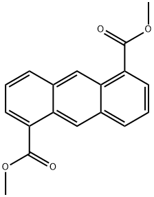 1,5-アントラセンジカルボン酸ジメチル 化学構造式