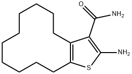 14-氨基-13-硫二环[10.3.0]十五-1(12),14-双烯-15-甲酰胺, 40106-18-1, 结构式
