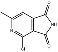 4-氯-6-甲基-1H,2H,3H-吡咯并[3,4-C]吡啶-1,3-二酮, 40107-91-3, 结构式