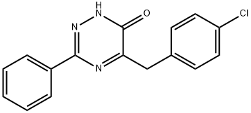 1,2,4-Triazin-6(1H)-one, 5-[(4-chlorophenyl)methyl]-3-phenyl- Structure
