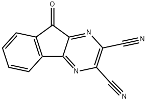 9H-Indeno[1,2-b]pyrazine-2,3-dicarbonitrile, 9-oxo- Structure