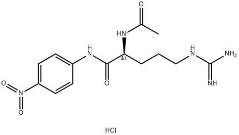 N-α-アセチル-L-アルギニン-P-ニトロアニリド塩酸塩 化学構造式