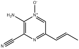Pyrazinecarbonitrile, 3-amino-6-(1-propenyl)-, 4-oxide, (E)- (9CI) Structure
