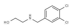 2-(3,4-二氯苄氨基)乙醇 结构式