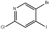 5-ブロモ-2-クロロ-4-ヨードピリジン 化学構造式