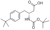 N-叔丁氧羰基-(R)-3-氨基-4-(4-叔丁基苯基)丁酸, 401916-48-1, 结构式