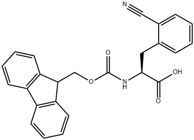 FMOC-2-氰基-L-苯丙氨酸, 401933-16-2, 结构式