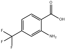 2-アミノ-4-(トリフルオロメチル)安息香酸 化学構造式