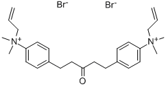 N,N'-(3-オキソペンタン-1,5-ジイルビス-p-フェニレン)ビス(アリルジメチルアミニウム)·ジブロミド 化学構造式