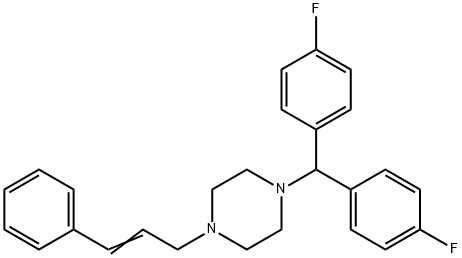 1-[bis(4-fluorophenyl)methyl]-4-cinnamylpiperazine 结构式