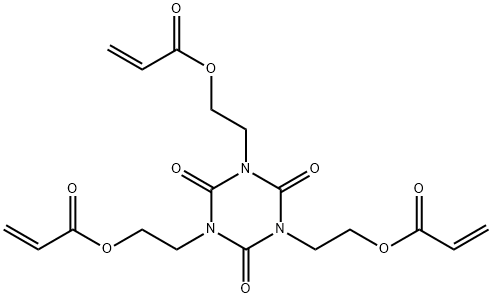 三-2-丙烯酸[2,4,6-三氧代-1,3,5-三嗪-1,3,5(2H,4H,6H)-次基]三-2,1-亚乙酯, 40220-08-4, 结构式