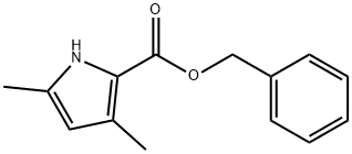 3,5-二甲基吡咯-2-甲酸苄酯 结构式