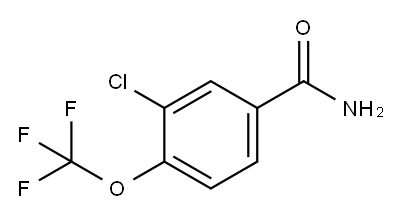 3-CHLORO-4-(TRIFLUOROMETHOXY)BENZAMIDE Structure