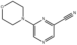 6-吗啉-4-基-吡嗪-2-甲腈, 40262-52-0, 结构式