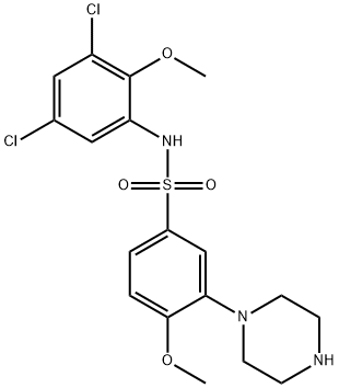 SB 399885 HYDROCHLORIDE|N-(3,5-二氯-2-甲氧基苯基)-4-甲氧基-3-(1-哌嗪基)苯磺酰胺 盐酸盐