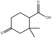 2,2-ジメチル-4-オキソシクロヘキサンカルボン酸 化学構造式