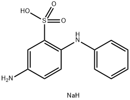 sodium 5-amino-2-anilinobenzenesulphonate 结构式