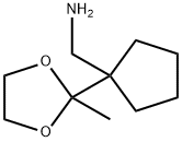 Cyclopentanemethanamine, 1-(2-methyl-1,3-dioxolan-2-yl)- (9CI) Structure
