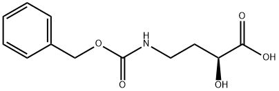 (2S)-4-ベンジルオキシカルボニルアミノ-2-ヒドロキシ酪酸 化学構造式