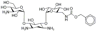O-3-AMino-3-deoxy-α-D-glucopyranosyl-(1→6)-O-[6-deoxy-6-[[(phenylMethoxy)carbonyl]aMino]-α-D-glucopyranosyl-(1→4)]-2-deoxy-D-streptaMine, 40372-09-6, 结构式