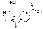 2-甲基-2,3,4,5-四氢-1H-吡啶并[4,3-B]吲哚-8-羧酸盐酸盐 结构式