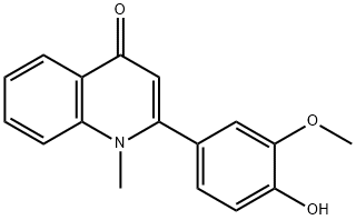 2-(4-Hydroxy-3-methoxyphenyl)-1-methylquinolin-4(1H)-one Structure