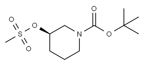 (R)-1-(TERT-BUTOXYCARBONYL)PIPERIDIN-3-YL METHANESULFONATE Structure