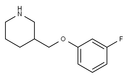 3-[(3-FLUOROPHENOXY)METHYL]PIPERIDINE Structure